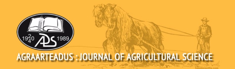 AGRAARTEADUS : Journal of Agricultural Science 1 * XXVIII * 2017