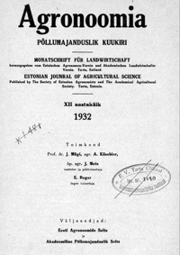 Agronoomia 1932