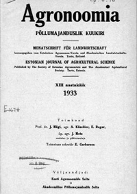 Agronoomia 1933