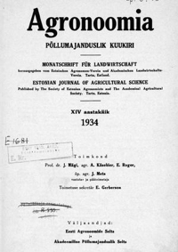 Agronoomia 1934