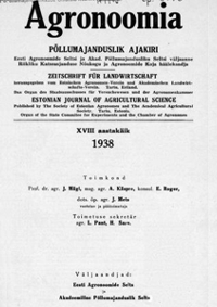 Agronoomia 1938